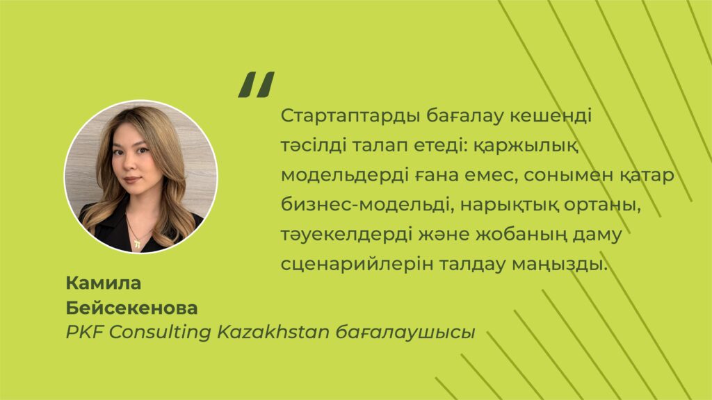pkf consulting kazakhstan, камила бейсекенова, стартаптарды бағалау